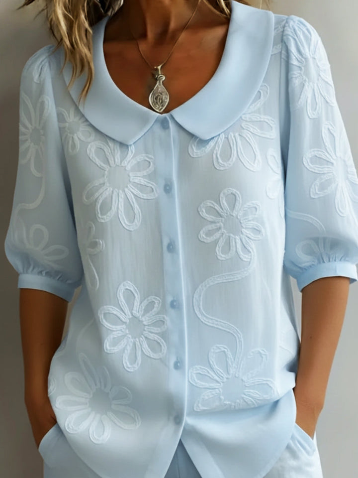 Blerta | Floral Blouse With Natural Elegance