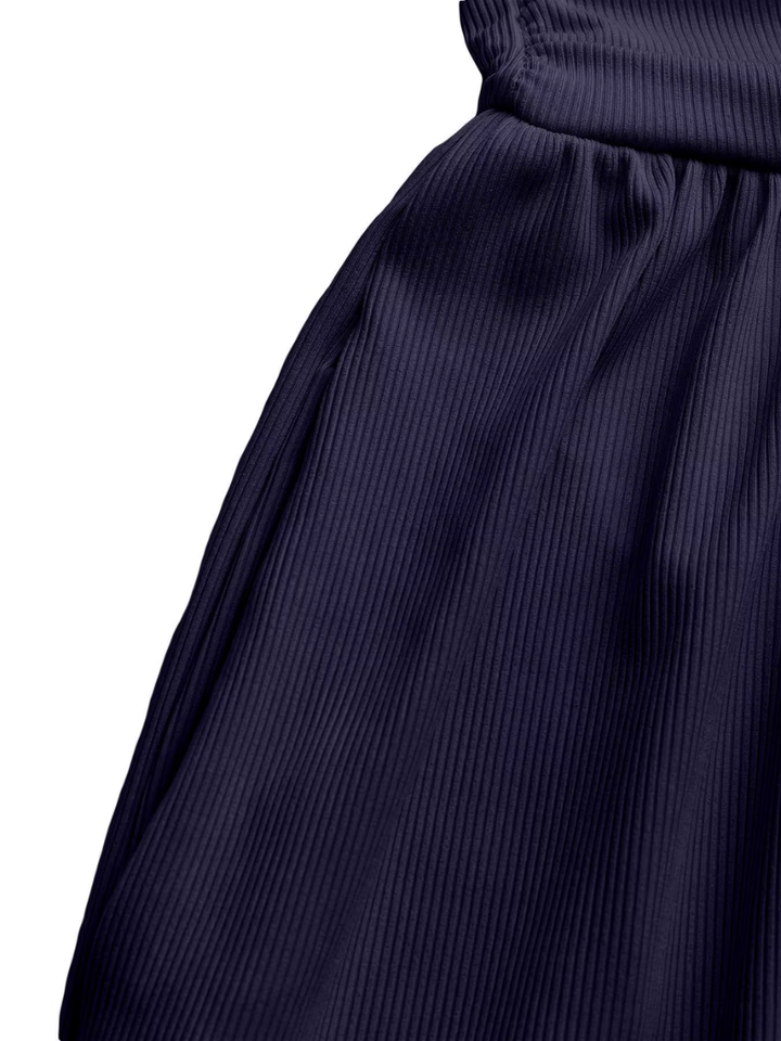 CHARITY™ | Textured Chic Sleeveless Wide-Leg Jumpsuit