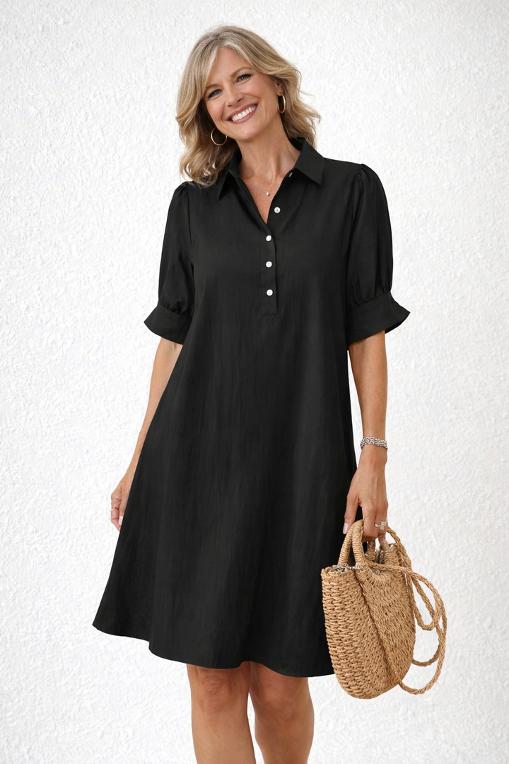 Franchesca™ - Casual Button Down Shirt Dress