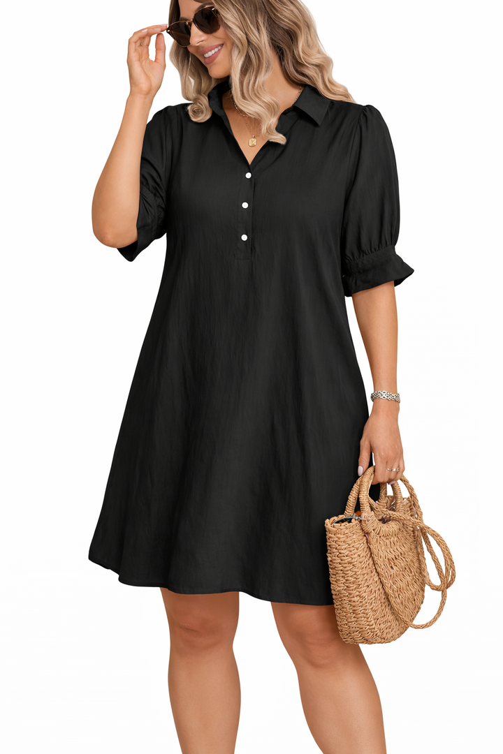 Franchesca™ - Casual Button Down Shirt Dress