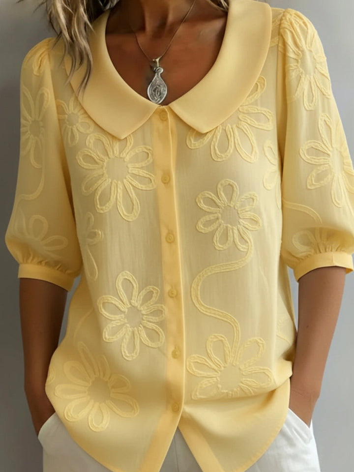 Blerta | Floral Blouse With Natural Elegance