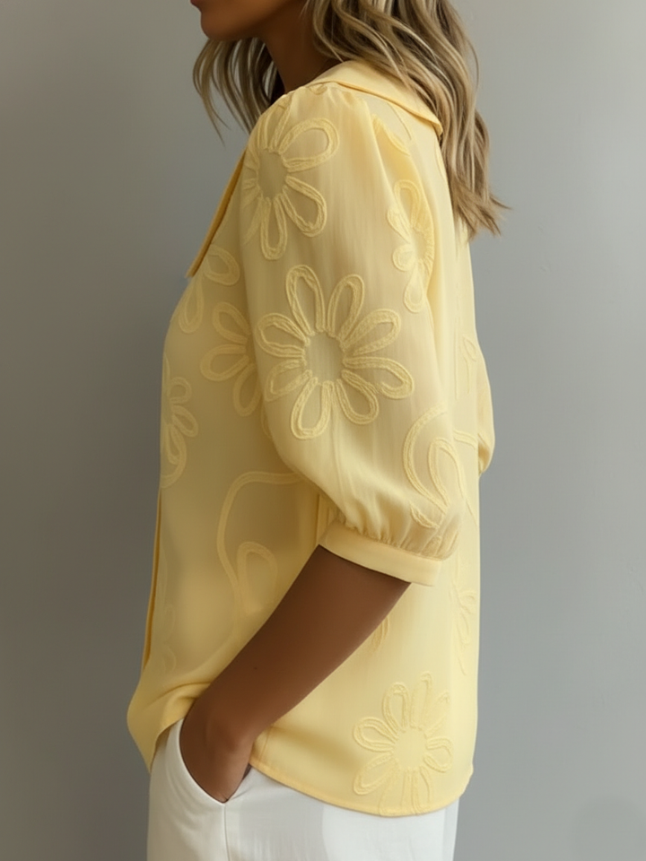 Blerta | Floral Blouse With Natural Elegance