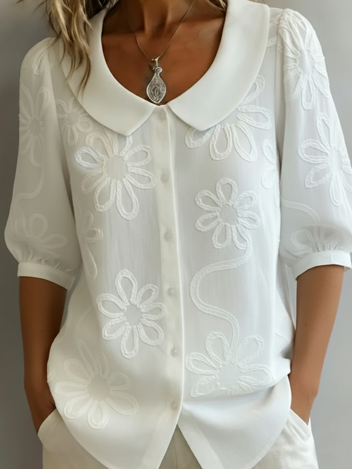 Blerta | Floral Blouse With Natural Elegance