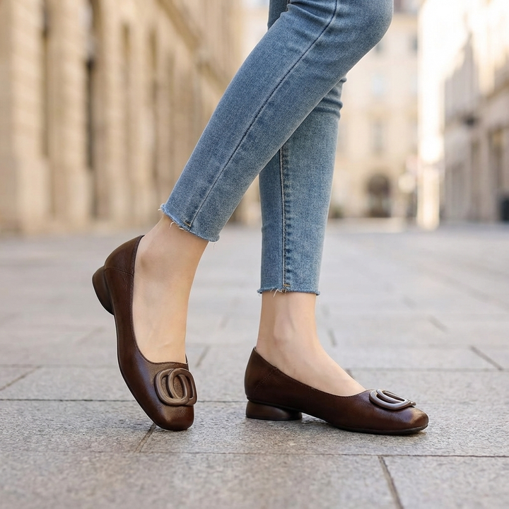 Opium Leather Flats