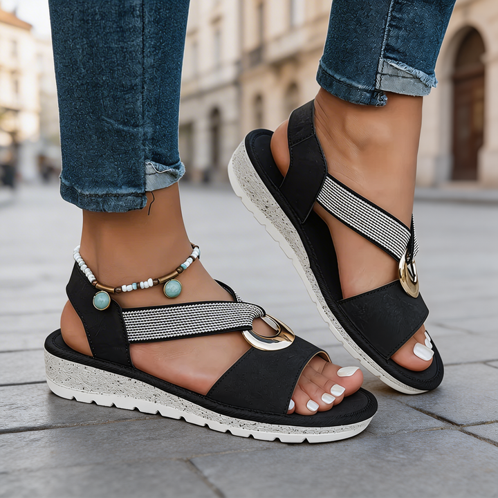 Marlenia Metal Buckle Sandals