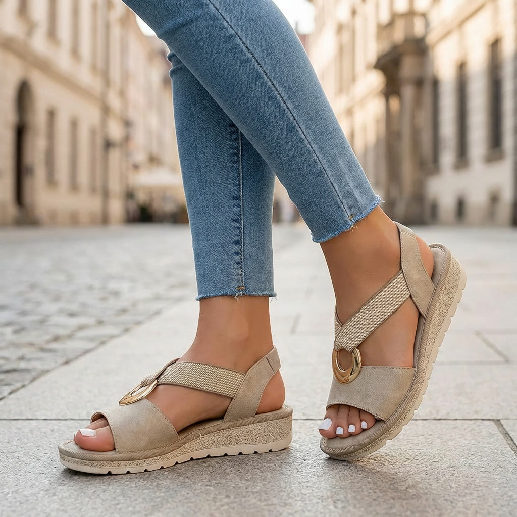 Marlenia Metal Buckle Sandals