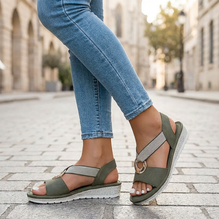 Marlenia Metal Buckle Sandals