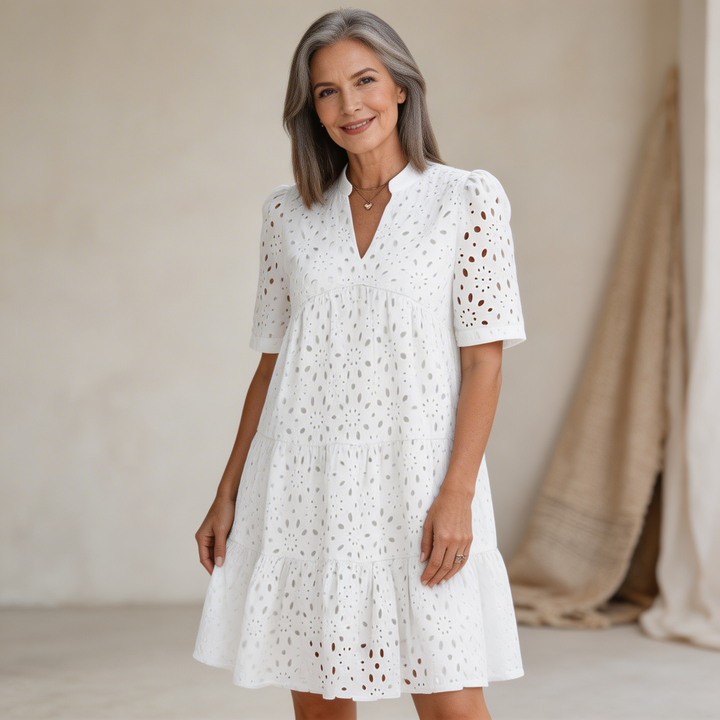 Rica Lace Ruffle Dress