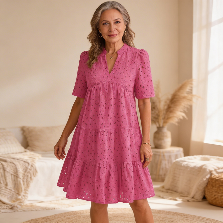 Rica Lace Ruffle Dress