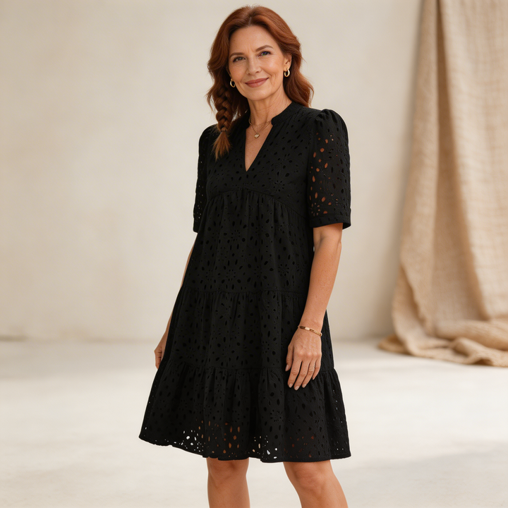 Rica Lace Ruffle Dress