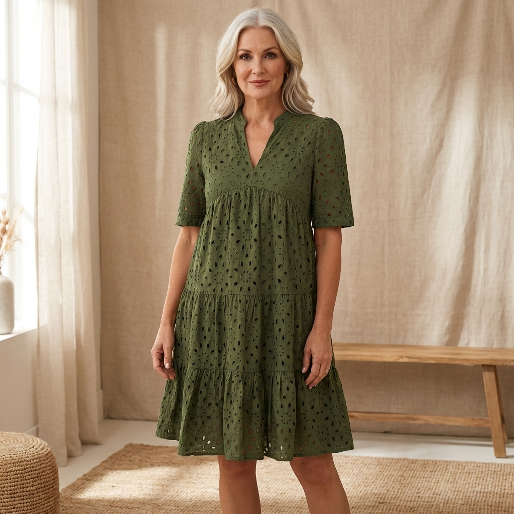 Rica Lace Ruffle Dress