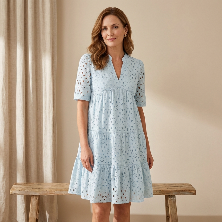 Rica Lace Ruffle Dress
