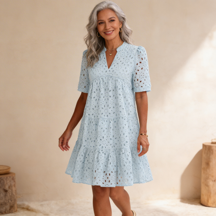 Rica Lace Ruffle Dress