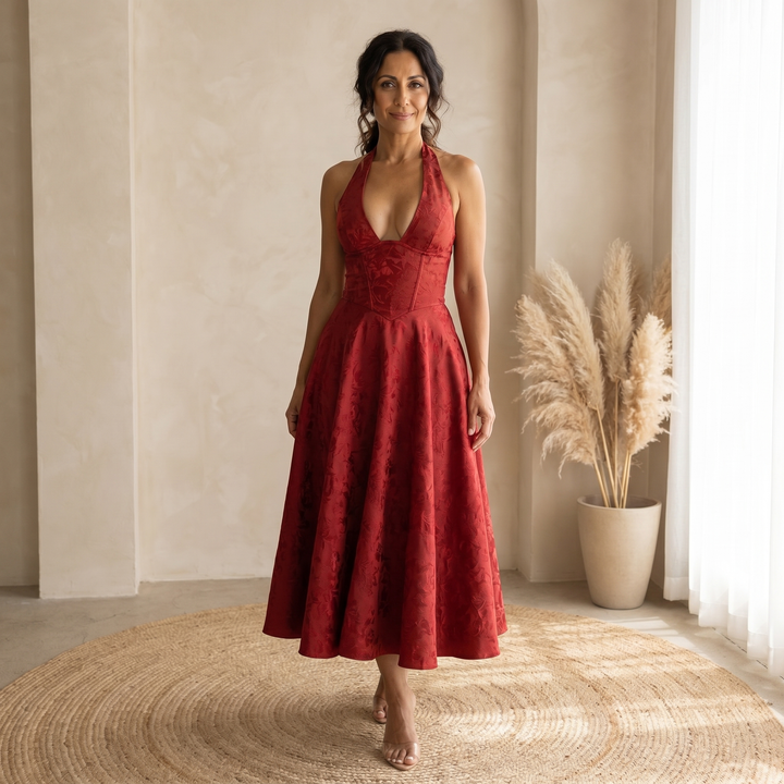 Ziora Chic Low Cut Maxi Dress