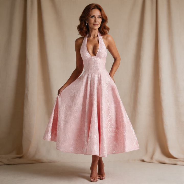 Ziora Chic Low Cut Maxi Dress