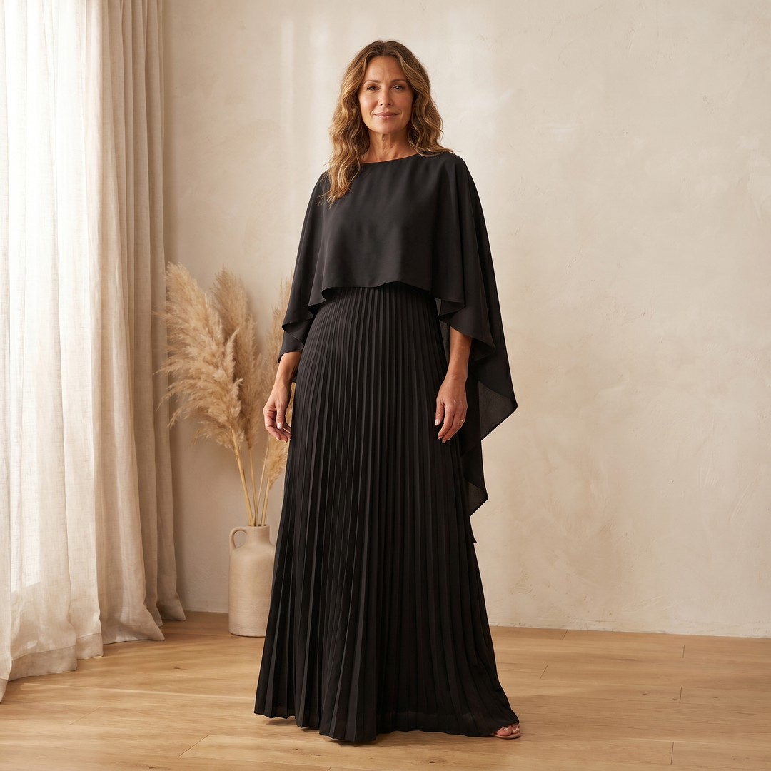 Norie Cloak Sleeve Maxi Dress