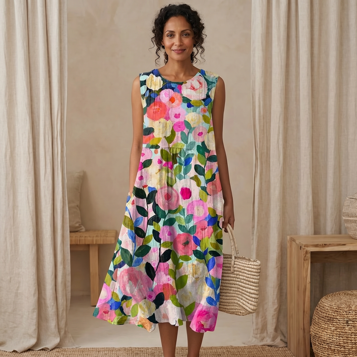 Ava Floral Midi Dress