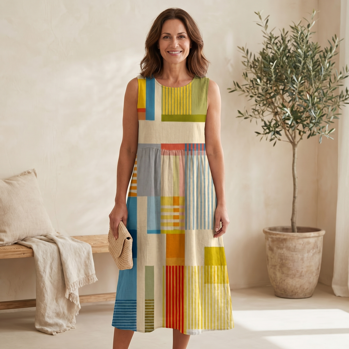 Eve Geometric Midi Dress